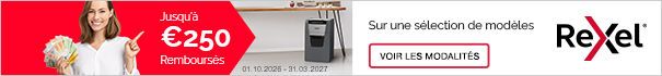 Jusqu'à 250€ remboursés sur une sélection de modèles Voir les modalités