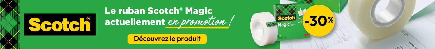 Scotch ; le Ruban Scotch Magic actuellement en promotion -30% Découvrez le produit