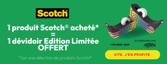 1 produits scotch acheté *= 1 dévidoir Edition Limitée OFFERT Vite j'en profite