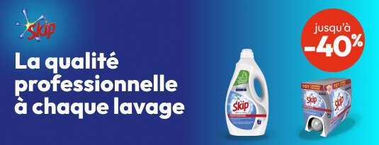 Skip, la qualité professionnelle à chaque lavage Jusqu'à -40% J'en profite