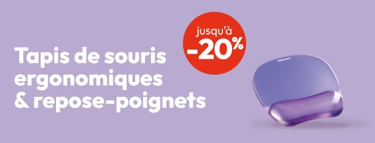 Jusqu'à -20% sur les tapis de souris ergonomiques et repose-poignets Voir la sélection