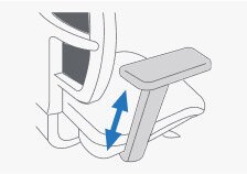 Accoudoirs ergonomiques à hauteur réglable pour chaise de bureau