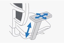 Accoudoirs ergonomiques à espacement réglable pour chaise de bureau