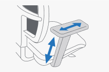 Accoudoirs ergonomiques position réglable en profondeur pour chaise de bureau