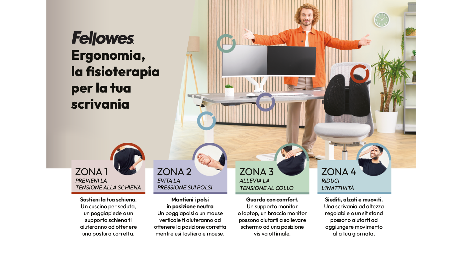 Ergonomia - la fisioterapia per la tua scrivania