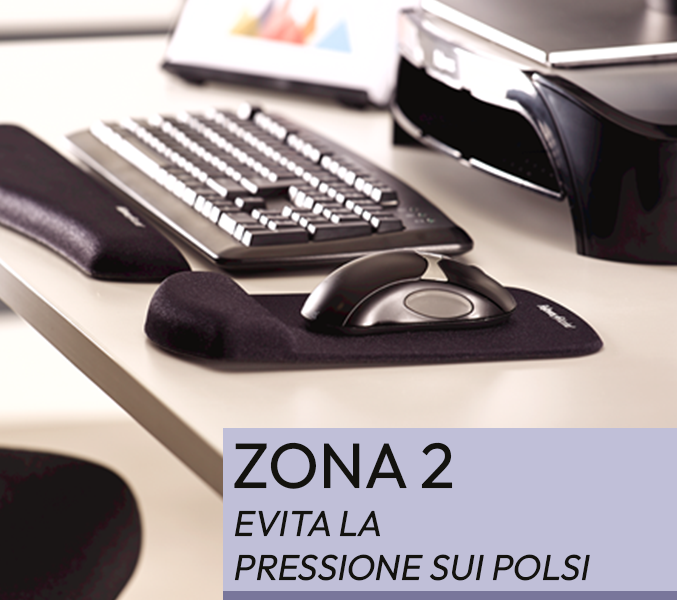 Zona 2 - evita la pressione sui polsi