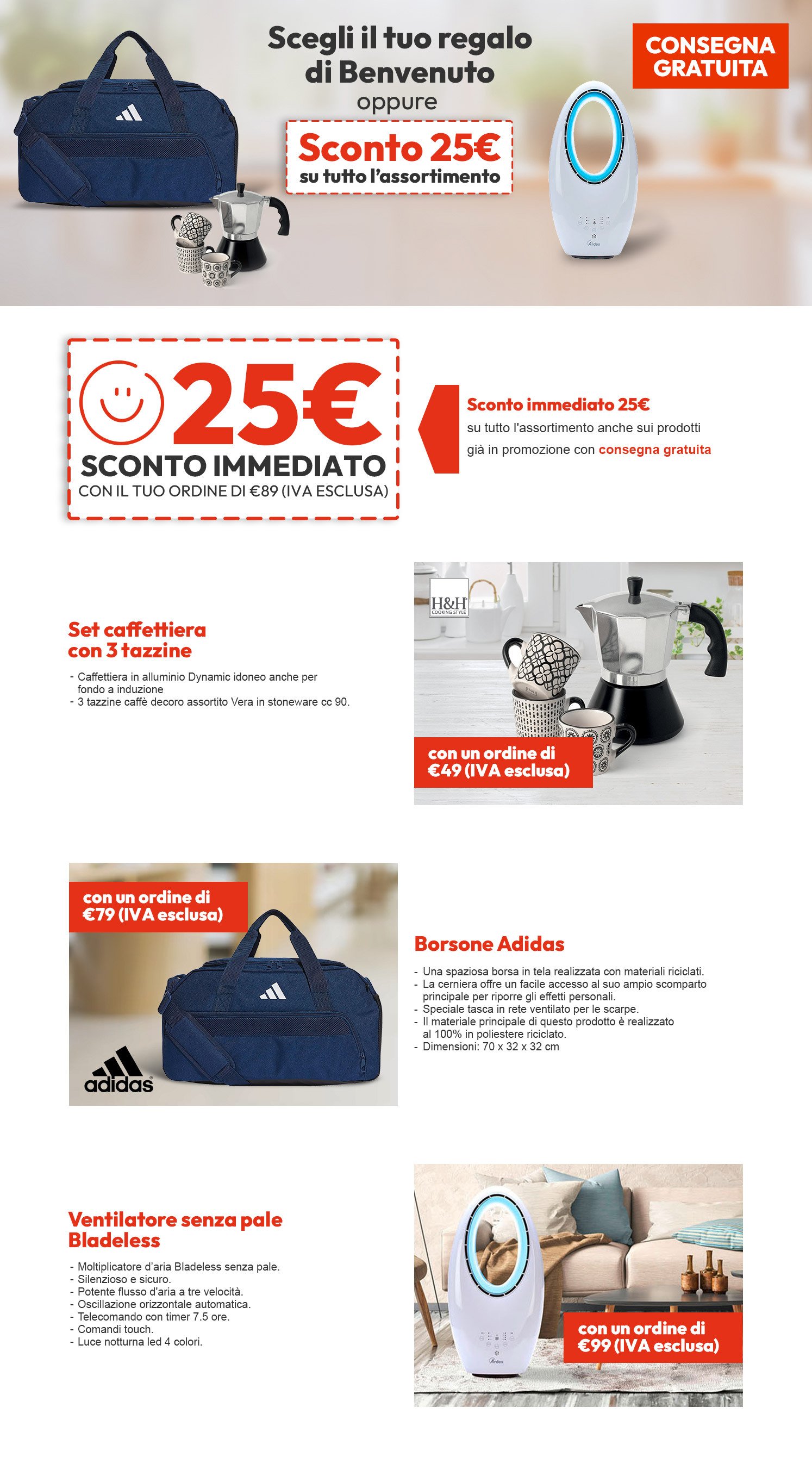 Offerte di Benvenuto