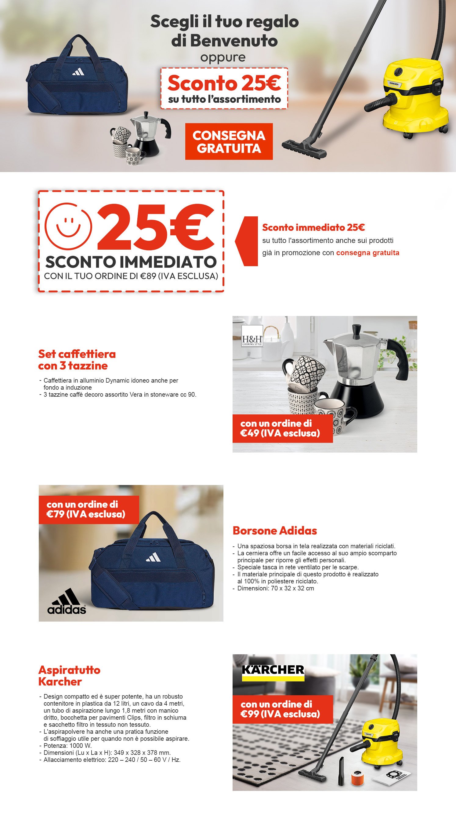 Offerte di Benvenuto