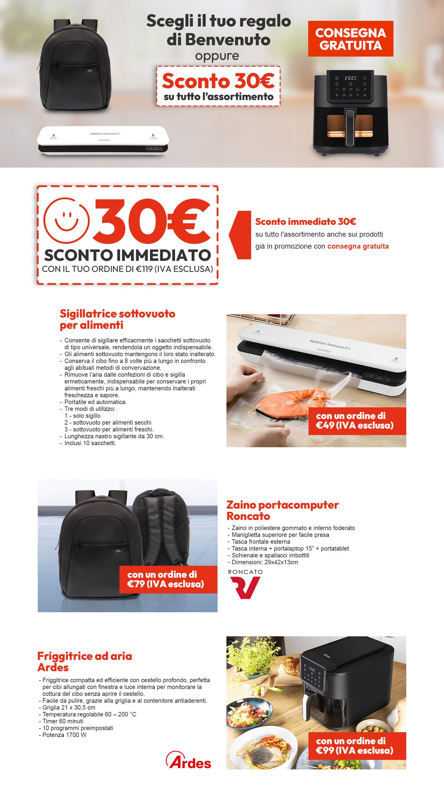 Offerte di Benvenuto