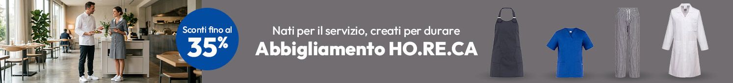 Abbilgiamento HO.RE.CA con sconti fino al 35%