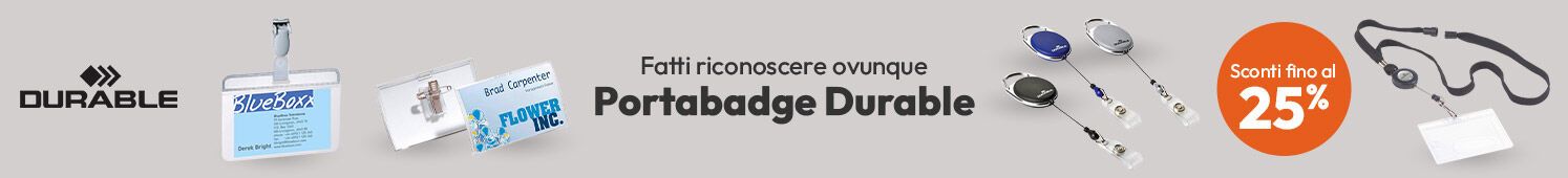 Portabadge Durable con sconti fino al 25%