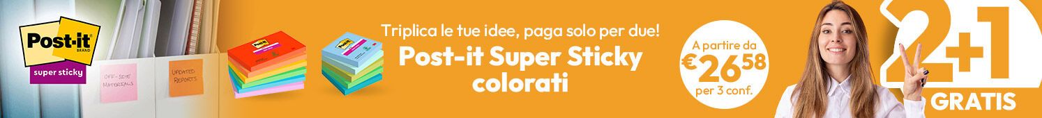 Post-it Super Sticky 2 più 1