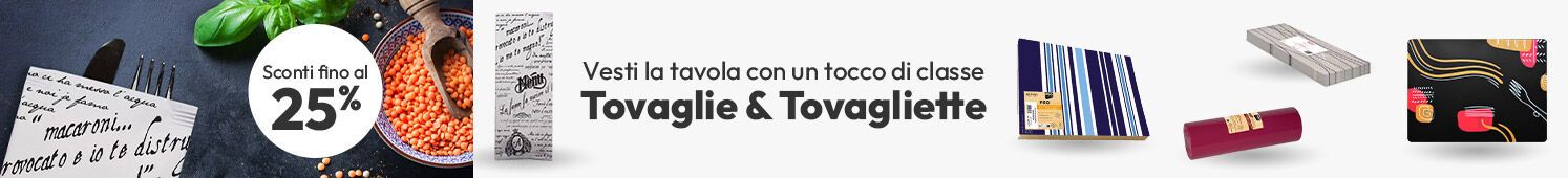 Tovaglie e tovagliette con sconti fino al 25%