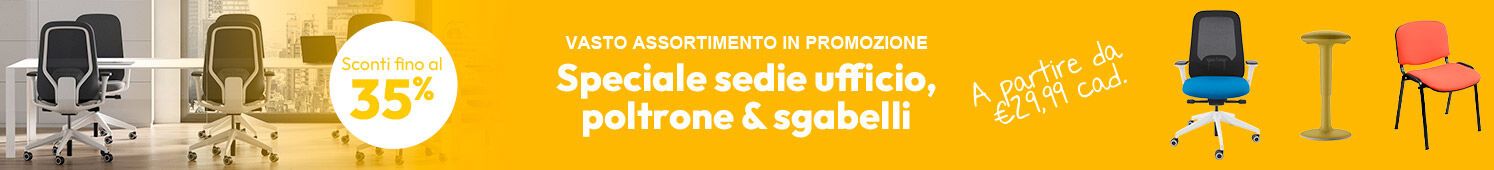 Speciale sedie ufficio, poltrone & sgabelli sconti fino al 35%