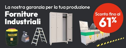 Forniture per Industria sconto fino al 61%