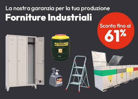 Forniture per Industria: sconti fino al 61%
