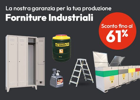 Forniture per Industria: sconti fino al 61%
