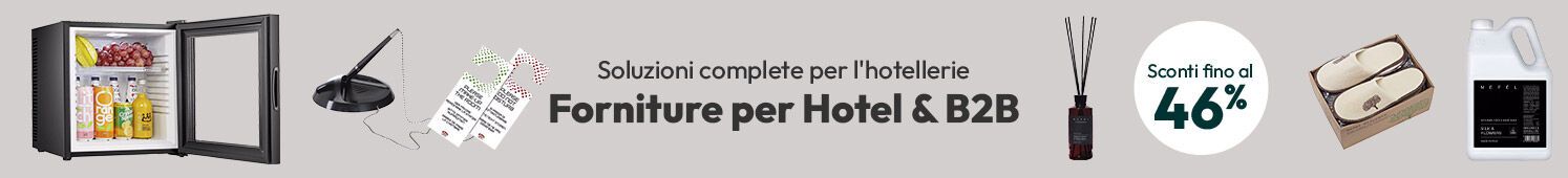 Forniture per hotel & bb con sconti fino al 46%