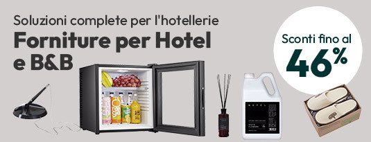 Forniture per hotel & bb con sconti fino al 46%