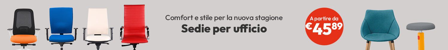 Sedie per ufficio: Comfort e stile per la nuova stagione a partire da €45,89