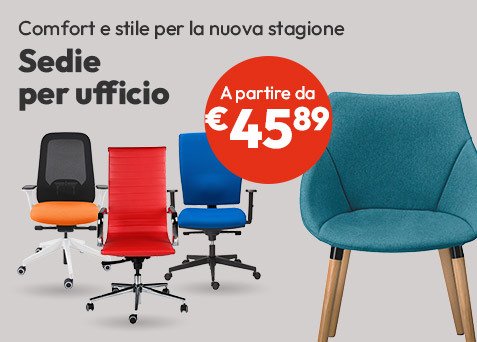 Sedie per ufficio: Comfort e stile per la nuova stagione a partire da €45,89