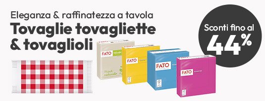 Tovaglie tovagliette & tovaglioli sconti fino al 44%