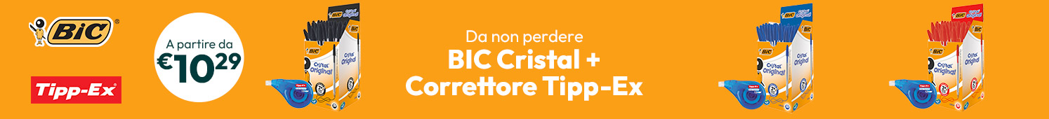 Bic Cristal + Correttore Tipp-ex a soli € 10,29!