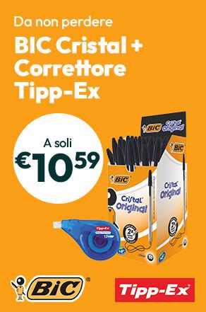 BIC Cristal + Tipp-ex a partire da soli €10,59