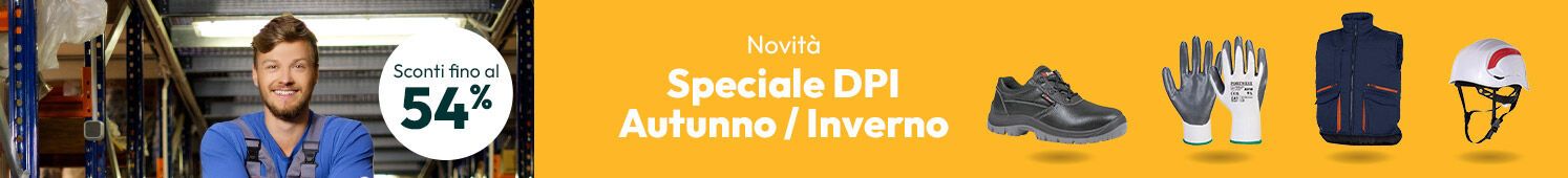 Speciale DPI Autunno / Inverno Sconti fino al 54%