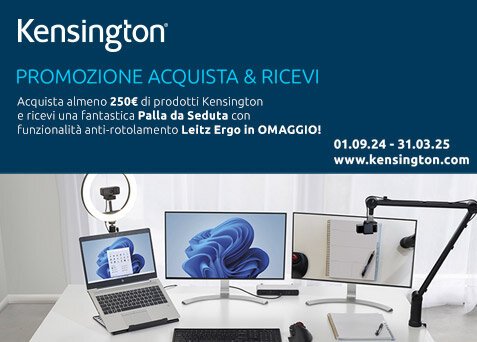 Kensington promozione Acquista & Ricevi - con € 250 una palla da seduta Leitz Ergo in omaggio!