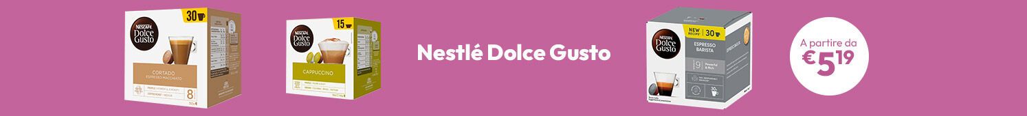 Nestlé Dolce Gusto a partire da soli € 5,19 per conf.
