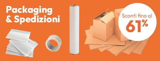 Packaging & Spedizioni scopri tutti gli articoli a partire da soli € 1,49