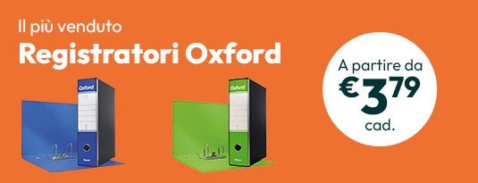 Registratori Oxford A partire da € 3,79 cad.