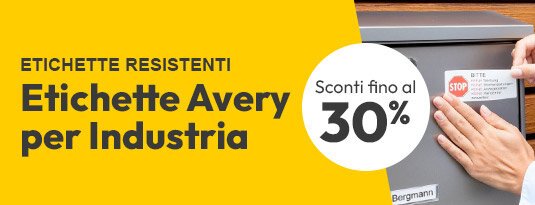 Avery etichette industria con sconti fino al 30%