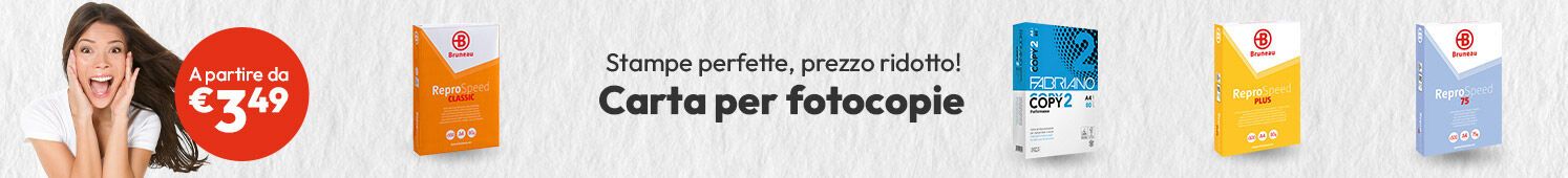 Carta per fotocopie a partire da €3,49 per risma