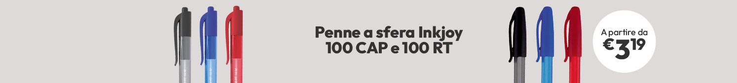 Penne a sfera Papermate Inkjoy 100 CAP e 100 RT a partire da €3,19