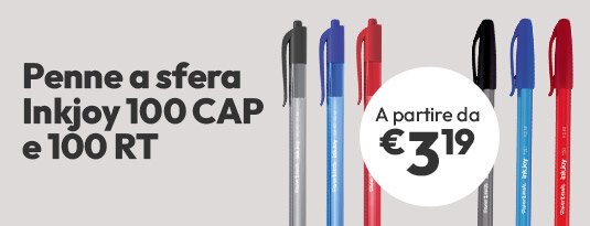 Penne a sfera Papermate Inkjoy 100 CAP e 100 RT a partire da €3,19
