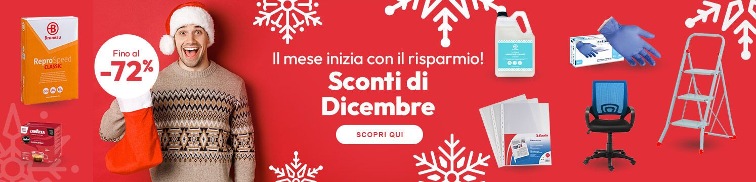 Sconti di Dicembre: risparmio fino al -72%