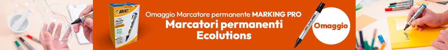 Marcatori Bic Ecolutions - in omaggio un marcatore permanente Marking Pro!