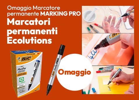 Marcatori Bic Ecolutions - in omaggio un marcatore permanente Marking Pro!