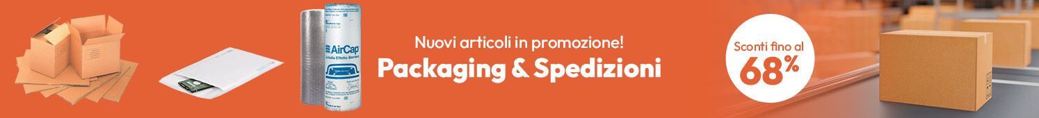 Packaging & Spedizioni con nuovi articoli in promozione!