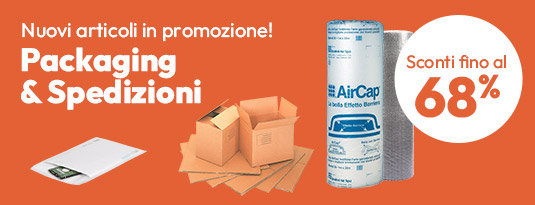 Packaging & Spedizioni sconti fino al 68%
