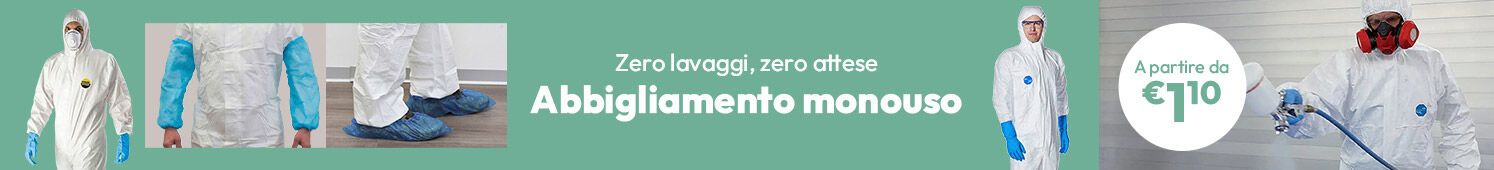 Abbigliamento monouso: zero lavaggi zero attese a partire da €1,10