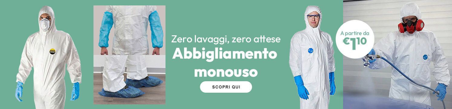 Abbigliamento monouso: zero lavaggi zero attese a partire da €1,10