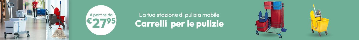 Carrelli professionali per le pulizie a partire da €27,95
