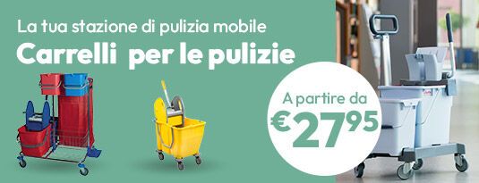 Carrelli professionali per le pulizie a partire da €27,95