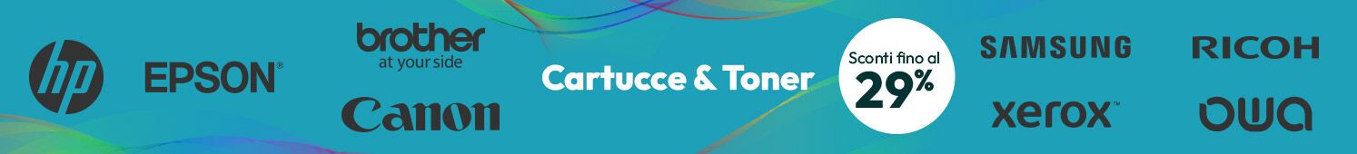 Cartucce e Toner HP Brother Canon Epson Samsung Xerox con sconti fino al 29%