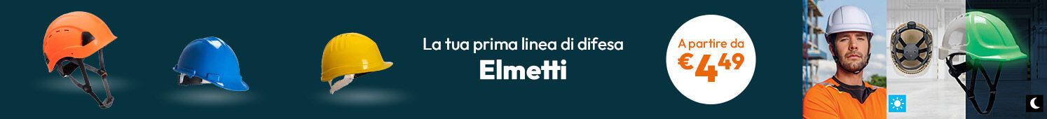 Elmetti: la tua prima linea di difesa a partire da €4,49