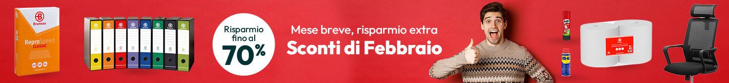 Sconti di Febbraio: risparmio fino al 70%