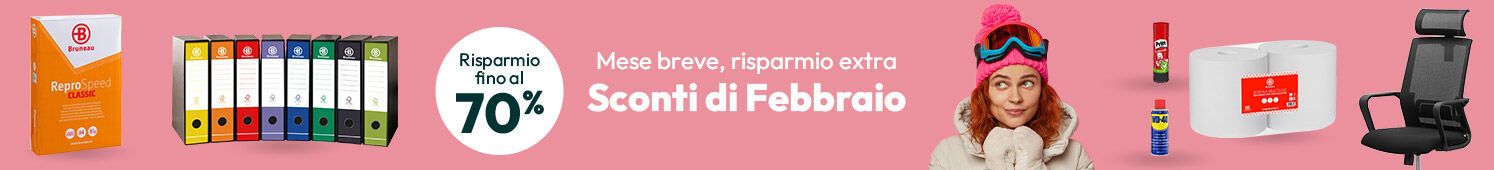Sconti di Febbraio: risparmio fino al 70%